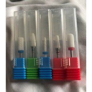 New Ceramic Nail Drill Bits Set, 3/32'' (2.35mm) Professional Acrylic Nail File